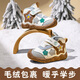 托姆貝克寶寶學(xué)步鞋男女童加絨高幫棉鞋2025秋冬雪地靴 灰色五角星19