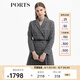 PORTS寶姿女裝秋冬新品女裝長袖中長連衣裙ALL9D038LFQ049 黑色格子 S (4)