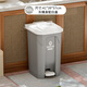 ABEPC腳踏式大垃圾桶帶蓋腳踩戶(hù)外大號院子廚房家用商用室外庭院容量箱 50L灰桶白蓋