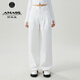阿瑪施（AMASS）女裝高腰時(shí)尚簡(jiǎn)約萊賽爾棉休閑寬腿長(zhǎng)褲女5100478 白 M (3碼)
