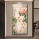 如衍九魚(yú)圖玄關(guān)裝飾畫(huà)新中式走廊過(guò)道盡頭掛畫(huà)高檔入戶(hù)正對門(mén)新款壁畫(huà) A-年年有魚(yú) 60*120晶瓷平面-鋁合金邊框