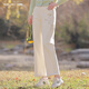 煙花燙加絨牛仔褲女2026新款春裝小個(gè)子梨型身材直筒褲子SD 源雅 杏色 M