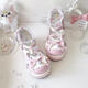 閃動(dòng)少女（SHANDONGSHAONV）原創(chuàng  )Lolita女鞋蝴蝶結可愛(ài)百搭公主鞋厚底高跟 粉白 34