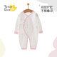 翹腳鴨 嬰兒衣服 新生兒連體衣哈衣滿(mǎn)月寶寶內衣純棉底剛出生春秋冬季款 粉色小云朵【四季款】 59cm (建議0-3個(gè)月)