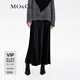 MO&Co.【涼感三醋酸】春秋重工斜裁高腰魚尾半身裙摩安珂 黑色 M 165