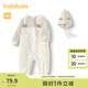 巴拉巴拉童裝新生兒寶寶連體衣滿月服爬服嬰兒2025男童女童背帶假兩件春裝 咖色調(diào)00355 73cm