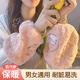 帝行玫瑰絨毛袖套女秋冬新款保暖防污手袖辦公室上班羽絨服防臟套袖頭 玫瑰兔【粉】一雙