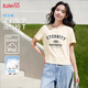 班尼路（Baleno）純棉短款短袖T恤女款2025年夏季新款個(gè)性潮流氣質(zhì)高級感圓領(lǐng)上衣