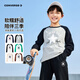 Converse匡威兒童t恤長(cháng)袖男童內搭打底衫女童上衣男童衣服純棉童裝長(cháng)袖T恤 巖嶺灰 160 /76 【建議身高152-158cm】