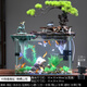 樸記養魚(yú)缸流水擺件循環(huán)水客廳招財辦公室過(guò)濾造景觀(guān)電視柜風(fēng)水輪裝飾 45魚(yú)缸-三合一泵-小鹿