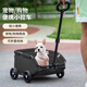 茯見寵物推車小型犬狗狗貓咪外出車兒童過家家玩具車老人外出買菜車 黑色