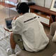 卡圖弛純棉重磅長(zhǎng)袖t恤男春秋季衛(wèi)衣服男寬松潮流高街休閑內(nèi)搭打底衫男 白色 L 【建議100-120斤】