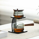 唐興懶人泡茶神器耐熱玻璃自動(dòng)泡茶壺功夫茶具套裝家用防燙高檔辦公室 如飲懶人茶具 煙灰款