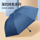 紅葉三折晴雨傘黑膠防曬太陽傘晴雨兩用純色傘防紫外線遮陽傘男女 霧霾藍(lán)