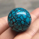 彩荷精品湖北綠松石圓珠星月菩提配飾高瓷處理松石單珠 16MM高瓷烏蘭花