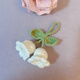 鈴蘭花純手工編織針織包包掛件可愛(ài)毛線(xiàn)鑰匙扣車(chē)掛diy材料包成品 白色(材料包)可做4-5套配工具教