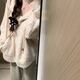 九寸陽光奶fufu慵懶連帽針織開衫外套女軟糯甜美氣質(zhì)寬松休閑毛衣春秋 彩虹白 均碼（120斤內(nèi)）