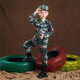 RPNK夏款上新的兒童迷彩套裝幼兒園小孩解放兒童軍訓服衣服 叢林(長(cháng)袖上衣+褲子+帽子+腰帶) 120 男女同款