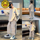 G.DUCKKIDS小黃鴨男童秋裝運(yùn)動(dòng)套裝2025新款中大童男孩衛(wèi)衣衛(wèi)褲春秋款休閑潮 W踩帶套裝-米黃 160 ：建議身高140-150cm