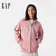 蓋璞男女裝春季款logo法式圈織拉鏈連帽衛衣寬松外套720972