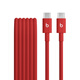 beats 耳機(jī) 手機(jī)充電線  編織連接線 Apple/蘋(píng)果USB-C/type-c 數(shù)據(jù)線適用iPhone15 16手機(jī)/原裝線 USB-C 轉(zhuǎn) USB-C 勁速紅（1.5米）