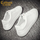 卡賓小白鞋男鞋夏季經(jīng)典板鞋男士運動(dòng)休閑鞋男款學(xué)院風(fēng)白色鞋子男 白色 40