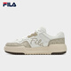 斐樂（FILA）官方男鞋CAMPUS復(fù)古板鞋2025夏季新款小白鞋運(yùn)動休閑鞋 奶白/沙棕色-GS 42