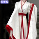 麥潮尚南北朝古裝漢服女2024鞠婧祎魏晉戰(zhàn)國袍交領(lǐng)古風(fēng)超仙 女神單件 一體大袖外套 XS