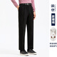 浪登[純棉]男士厚款休閑褲秋冬季寬松雙褶百搭商務(wù)休閑長(cháng)褲男 黑色 33 (2.54尺)84.5CM