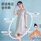 摩登孕媽哺乳睡裙帶胸墊夏季薄款產(chǎn)后喂奶大碼家居服孕婦月子服6588灰XXL