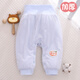 小三月嬰兒棉褲冬初生寶寶夾棉厚褲子冬季0-6月新生兒加厚加絨高腰護肚 A107-K淺藍 90 cm 建議19-23斤