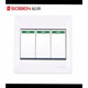 松本（SOBEN）電工C8系列86型開(kāi)關(guān)插座二三五孔電源插座單雙聯(lián)控 一開(kāi)16a三插 三位單控開(kāi)關(guān)