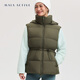 MAIA ACTIVE羽絨馬甲 白鴨絨高領(lǐng)收腰連帽戶外運(yùn)動(dòng)瑜伽外套馬甲上衣DJ304 油墨綠 M