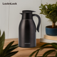 樂(lè )扣樂(lè )扣（LOCK&LOCK）妙趣咖啡保溫壺熱水大容量不銹鋼按壓手柄 黑色 1.8L