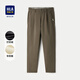 HLA海瀾之家休閑褲男款燈芯絨華夫格錐形褲子男春秋 卡其BK M 170/78A 推薦121~134斤
