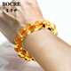寶卡伊高品黃水晶手鏈男女天然金橘色黃水晶貔貅手鏈禮物黃水晶手串 15.5-16mm大氣男款