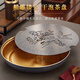 必發(fā)茶盤(pán)家用高檔黃銅圓形輕奢現代功夫茶具泡茶臺茶盤(pán)儲水茶杯托盤(pán)  優(yōu)質(zhì)黃銅（深谷幽蘭大號）茶盤(pán)