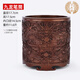 正禾喜紫銅九龍筆筒文房用品書(shū)房家居擺件商務(wù)禮品浮雕筆筒 紫銅九龍筆筒