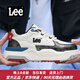 Lee男鞋新款時(shí)尚休閑鞋百搭男士厚底增高板鞋男生系帶輕便潮流運動(dòng)鞋 黑白 41 【偏大/請拍小一碼】