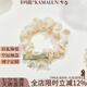 卡瑪倫（KAMALUN）鈴蘭花頭繩女高級感森系皮筋蝴蝶結大腸發(fā)圈小清新頭花頭飾送女友 鈴蘭花蝴蝶結小腸圈+品牌禮盒