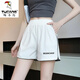 啄木鳥(niǎo)棉運動(dòng)短褲女冰絲速干夏薄款2025新款高腰外穿a字闊腿休閑三分 白色 XL 適合120-135斤