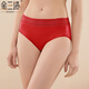金三塔女式內褲女真絲高腰無(wú)痕三角內褲NZF9A209 大紅1700 M 