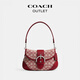 蔻馳（COACH）奧萊女士經(jīng)典標志SOHO翻蓋手袋 Lh/紅寶石色 象牙白色