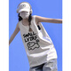 LDBE純棉重磅吊帶背心女2025新款美式設(shè)計(jì)感外穿寬松籃球運(yùn)動無袖上衣 白色 L （100-120斤）