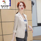 啄木鳥(niǎo)夏季薄款小西裝女氣質(zhì)女裝上衣2026新款韓版修身西服外套洋氣上衣 杏色 一?？畚鞣? XL 建議115斤左右
