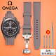 歐米茄硅膠表帶斯沃琪聯(lián)名行星系列原裝橡膠手表鏈OMEGA SWATCH OMJ灰色+銀色蝴蝶扣