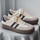希與菡春季新款大碼男鞋46加肥加大德訓鞋47運動(dòng)休閑鞋48寬楦板鞋小白鞋 978米色 47