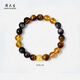 周大生黃金鑲玉虎眼石黃水晶手串招財(cái)轉(zhuǎn)運(yùn)珠手鏈情侶七夕禮物送女生男生