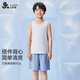 久歲伴兒童背心男童夏季薄款中大童寶寶男孩無袖打底可外穿清爽透氣上衣 藍(lán)色 170 /身高160-172體重105-120斤