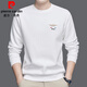 皮爾卡丹（pierre cardin）男士衛(wèi)衣春秋款重磅無(wú)帽含蠶絲t恤長(zhǎng)袖寬松大碼落肩袖圓領(lǐng)打底衫